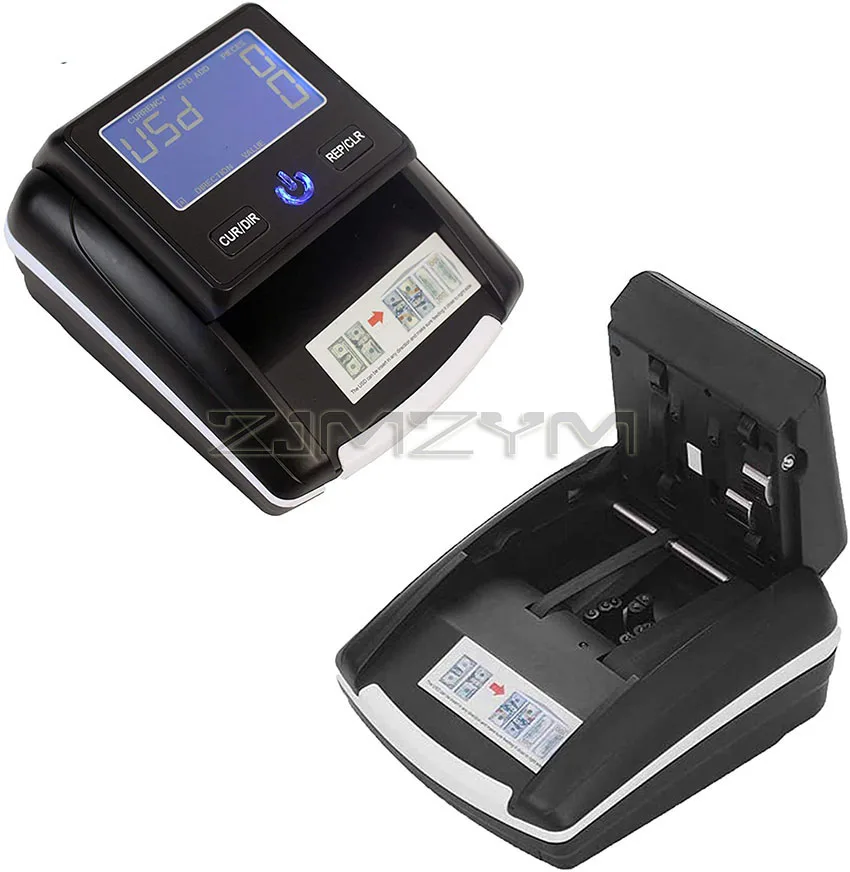 Mini Portable Fake Banknote Detector Total Amount Display Euro USD Conterfeit UV Currency Money Cash Detector With 500mA Battery