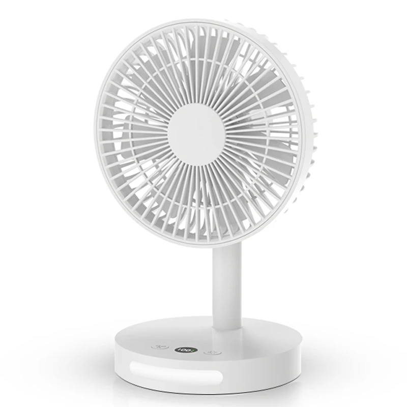 Intelligent Mini Table Fan with Night Light Display