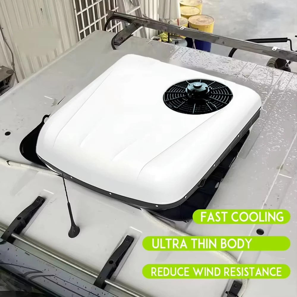 24V RV Cabin Electric Aerial Air Conditioner for Truck HEAT/COOLING Placed on Roof 1 Year Warranty