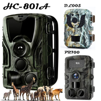 Trail Camera with Night Vision HD Motion Activated Waterproof Hunting Cameras HC-801A/DL005/PR700 for Wildlife Monitor Tracking