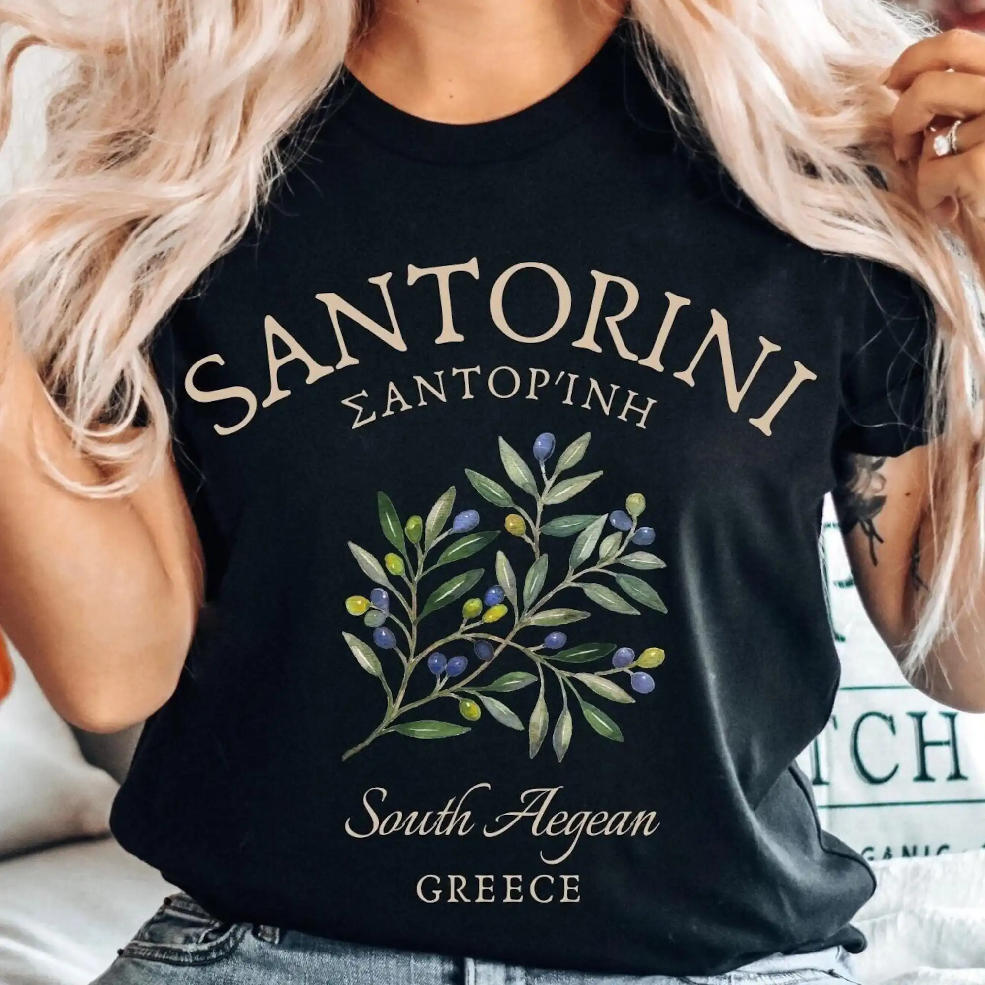 Santorini Shirt, Greek Island Tee, Greece Clothes, Soft and Comfortable T-shirt, Unisex