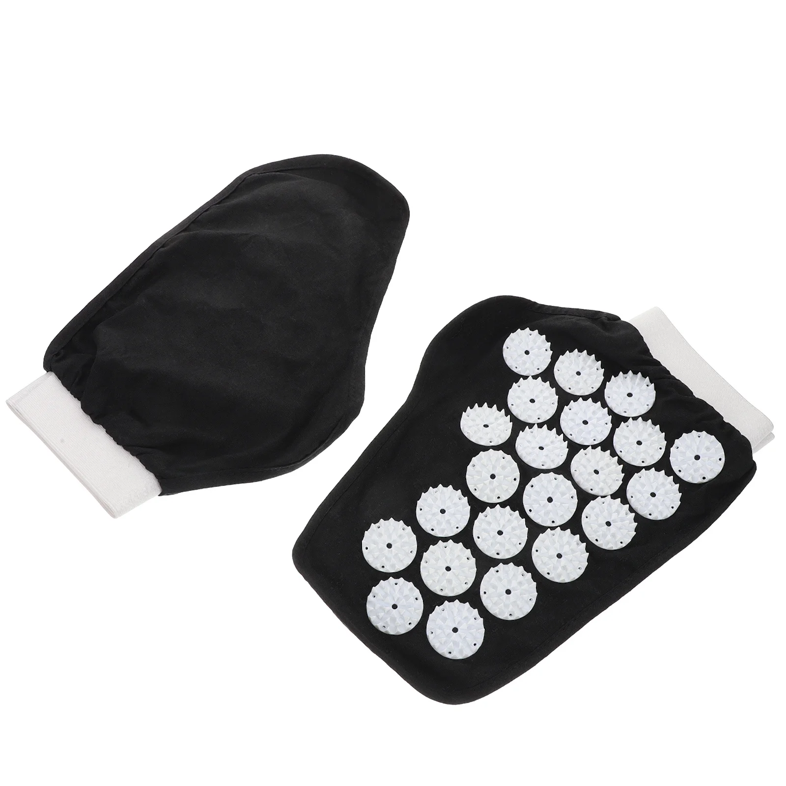 1 زوج سبايك قفازات التدليك العلاج بالابر يده قفازات لليوجا الاسترخاء دليل أدوات مساج المحمولة استخدام للمنزل مكتب الصالة الرياضية #5