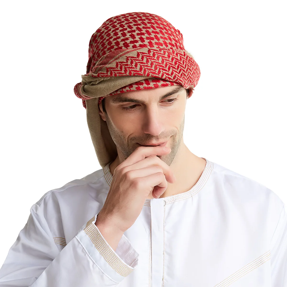 

Мусульманский мужской головной платок Yuzuk Bandanas в арабской сетке 140*140 см, новый