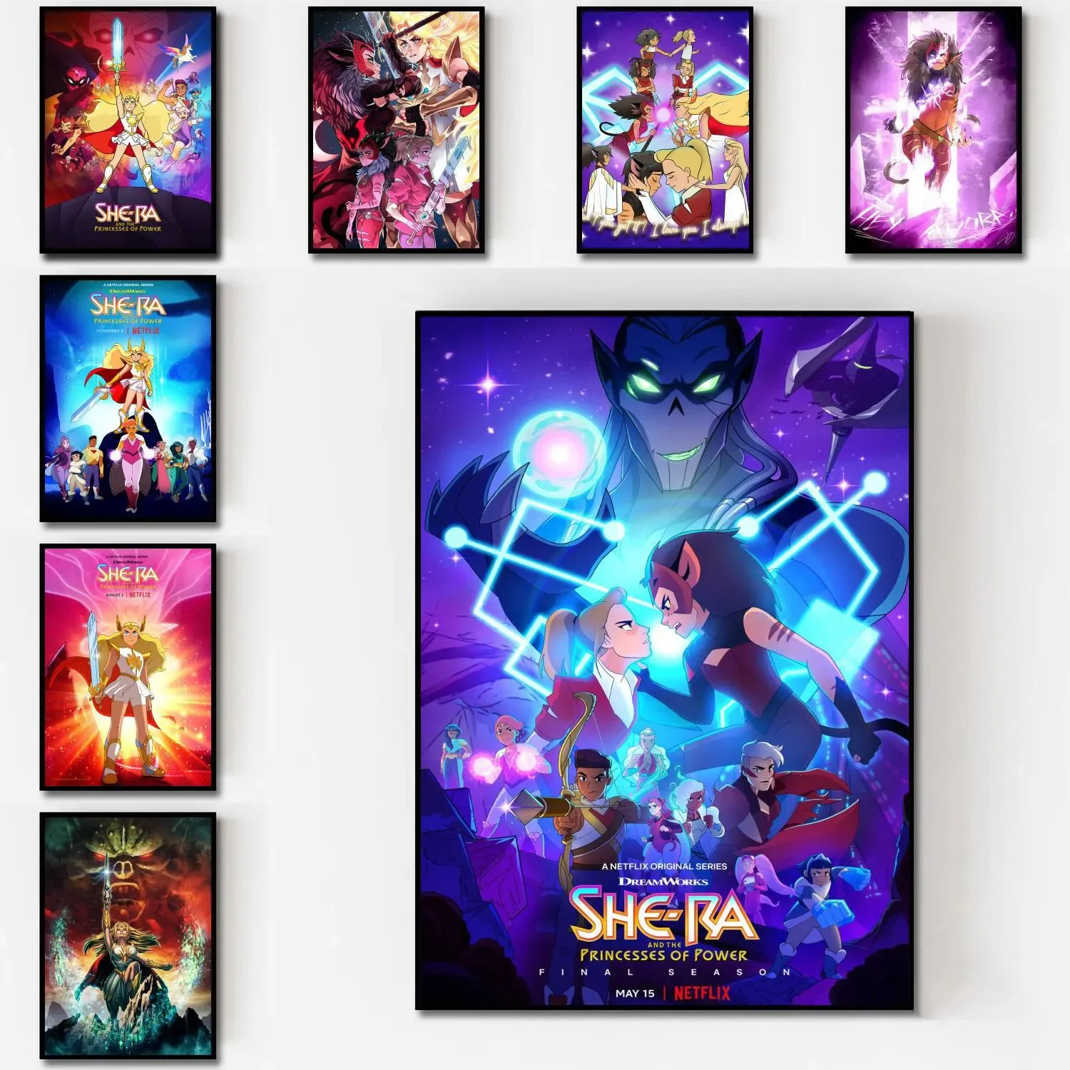 SheRa e as Princesas do Poder Anime Impressão em Tela Pôster Arte Vibrante para Decoração de Casa Perfeito para Banheiro Sala de Estar Menino Gi