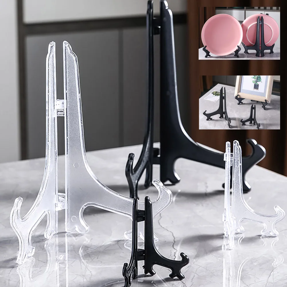 Plastic Acrylic Easels or Stand/Plate Holders to Display Pictures or Other Items at Weddings, Home Decoration, Birthdays, Tables