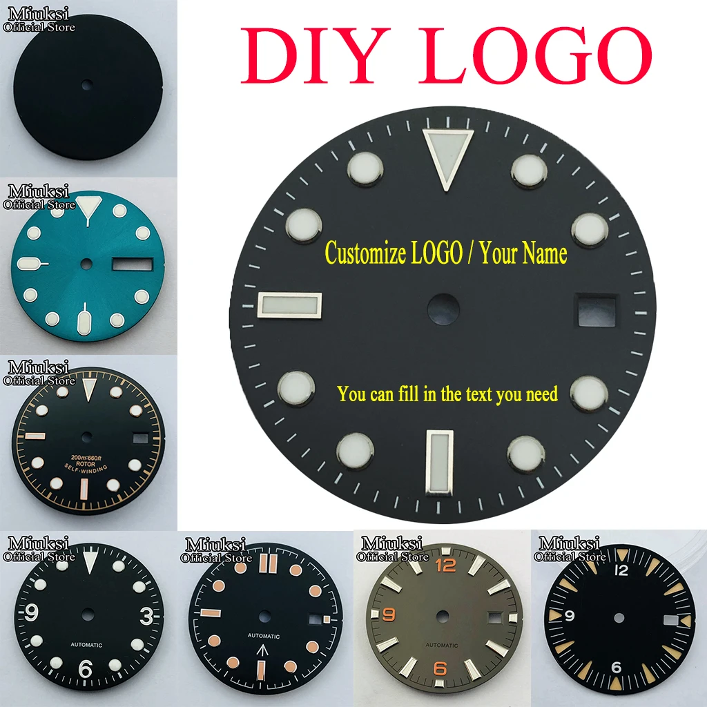 Personalization Custom Logo Laser Print Name/Logo Watch Dial Diy Dial Fit NH35 NH36 ETA2824 2836 Miyota8215 Movement