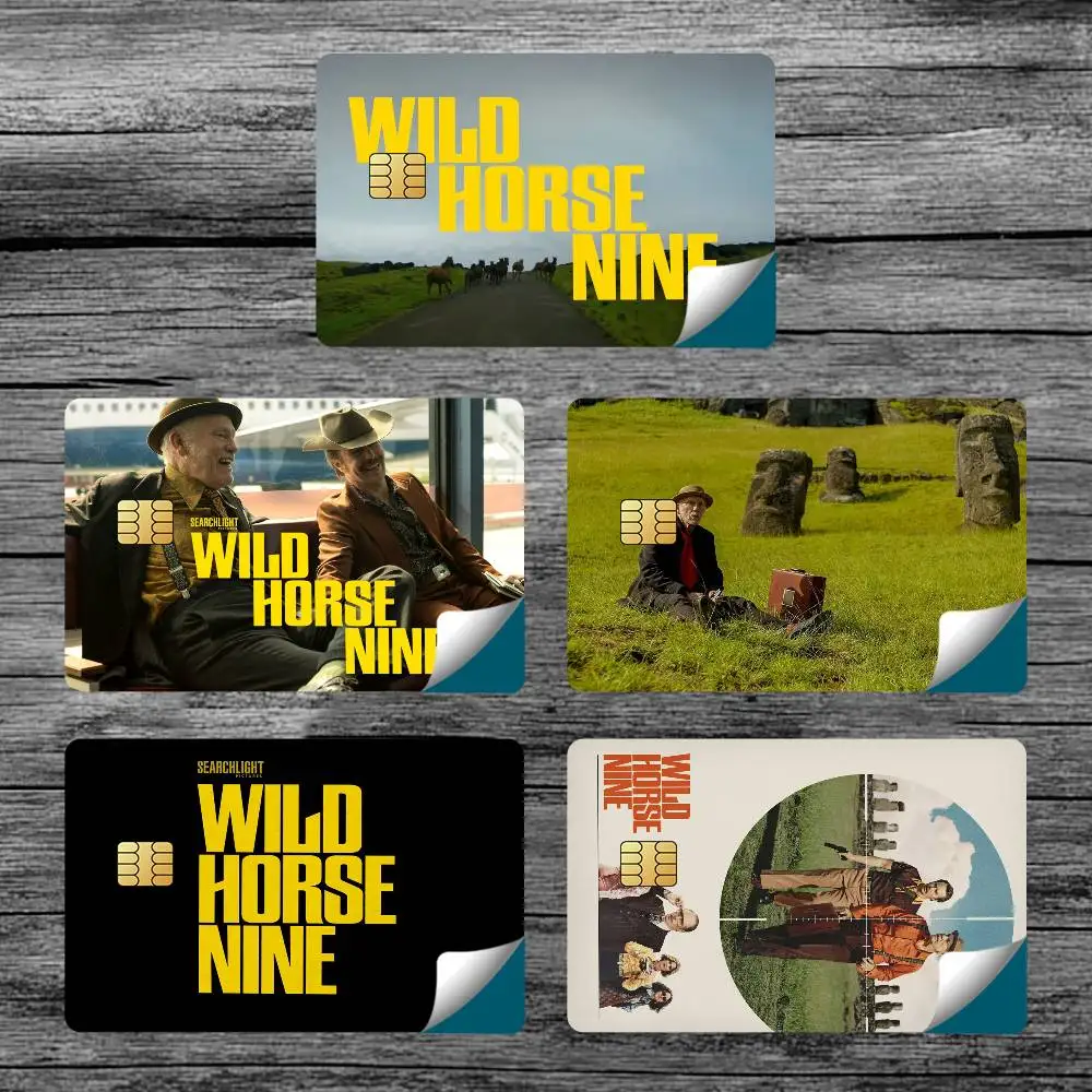 Film W-WilD H-Horse N-Nine Card Stickers for Bank Access Protective Waterproof Film Cover Sticker Surprise Gift