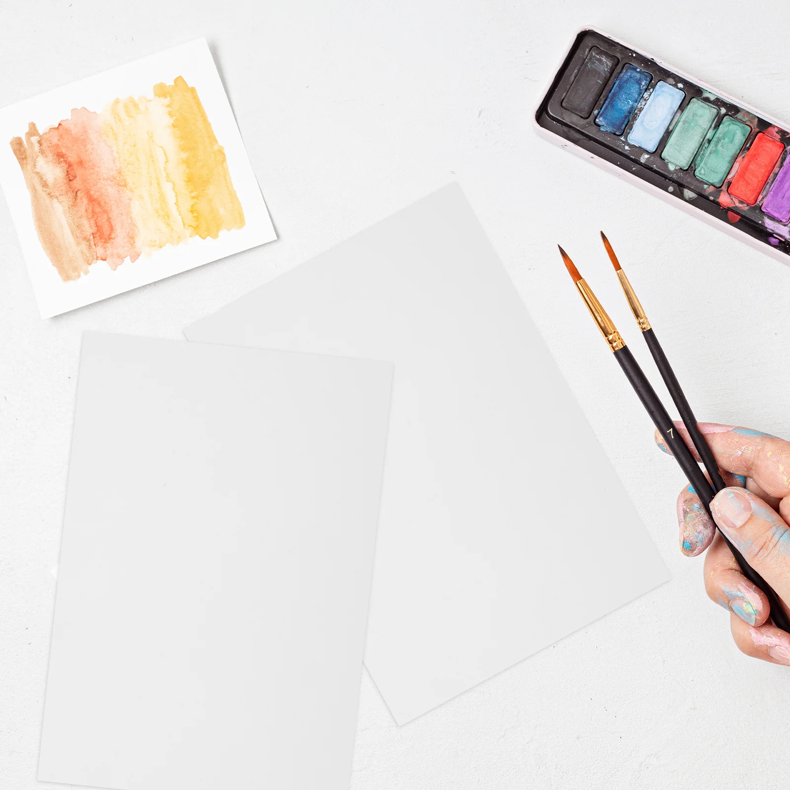 

400Pcs Watercolor Paint Paper for Drawing Art Book Supply Thick Sheet Loose Drawing Paper for Kids and Adults Draw