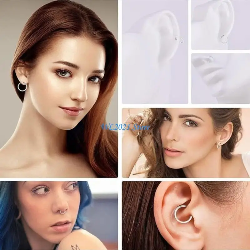 G5GC شخصية مستديرة الشكل الأنف هوب مجوهرات الفولاذ المقاوم للصدأ الأنف مجوهرات فريدة من نوعها #2