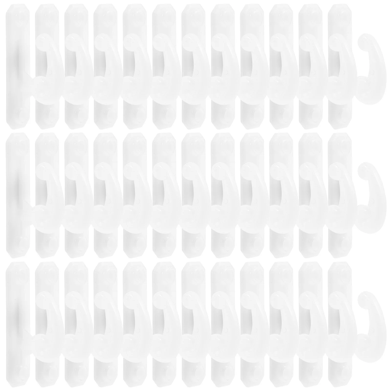 75 قطعة ستارة بلاستيكية لخطاف بلاستيكي ملابس معلقة جدار جبل خطاطيف معطف خطافات الستائر لتنظيم المنزل