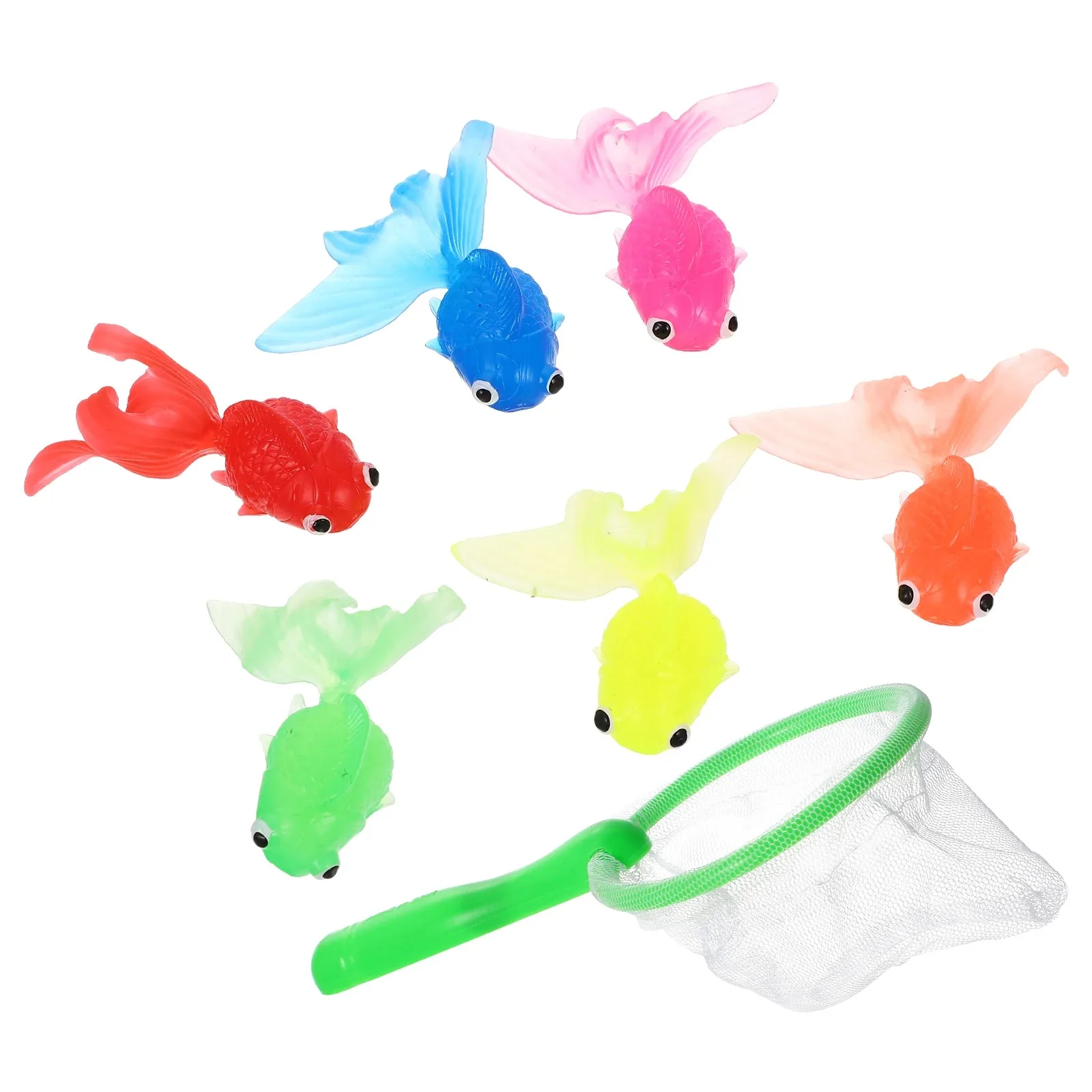 Children's 6Pcs Set Simulation Rubber Goldfish Baby Bath Water Play Games Toys for Kids Toddlers Bathing Shower Gifts