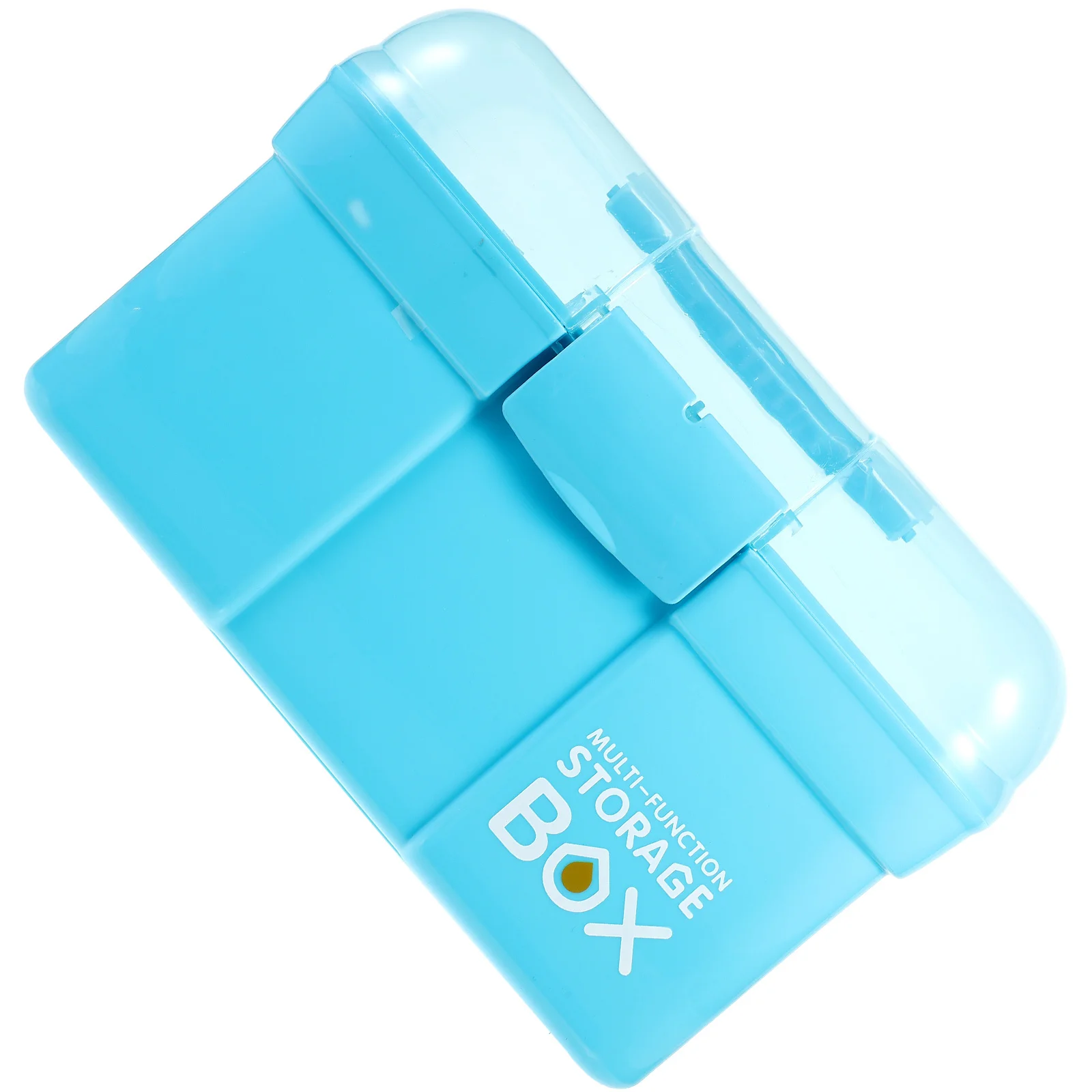 Blue Portable Medicine Cabinet 31x20x20cm Double Layer Organizer Sturdy Smooth Design Large -Aid Box