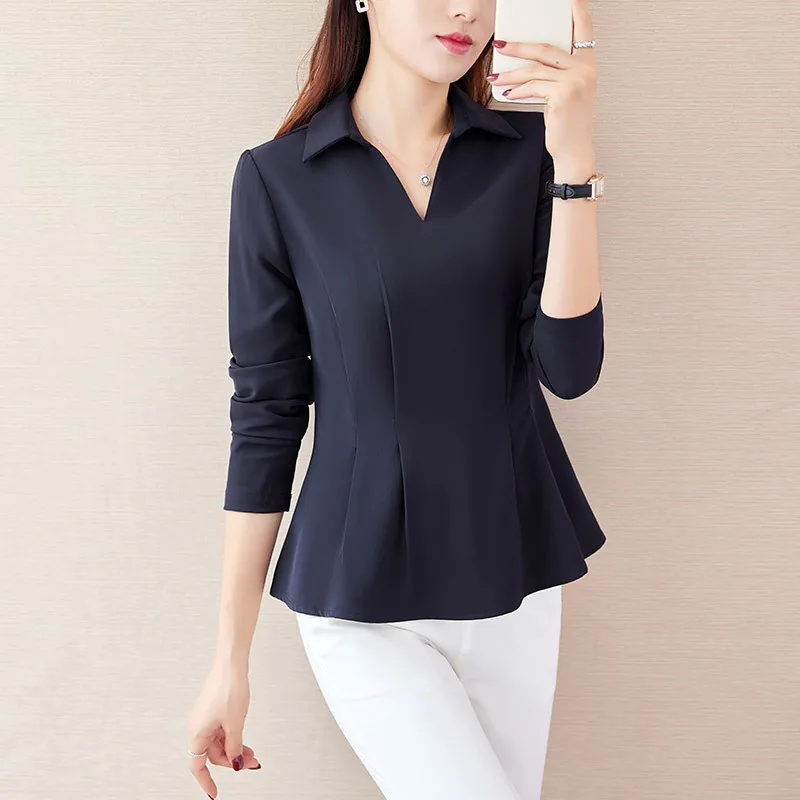 

plus Size A-Line Shirt Autumn New Style Women's High-End Fashion Blouse Conceals Belly And Meat Covering Large Code Top