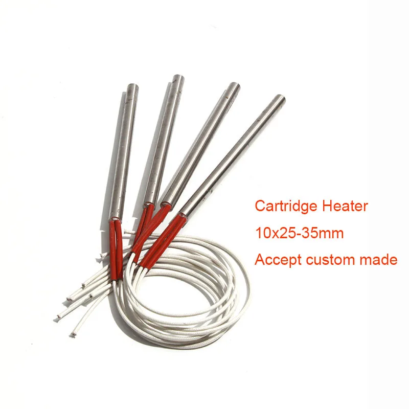 

LUJINXUN односторонний прямой концевой картридж 10 мм x 25 мм-35 мм нагревательный элемент 70 Вт-110 Вт 304SS трубка 220 В/110 В/380 В 5 шт./лот