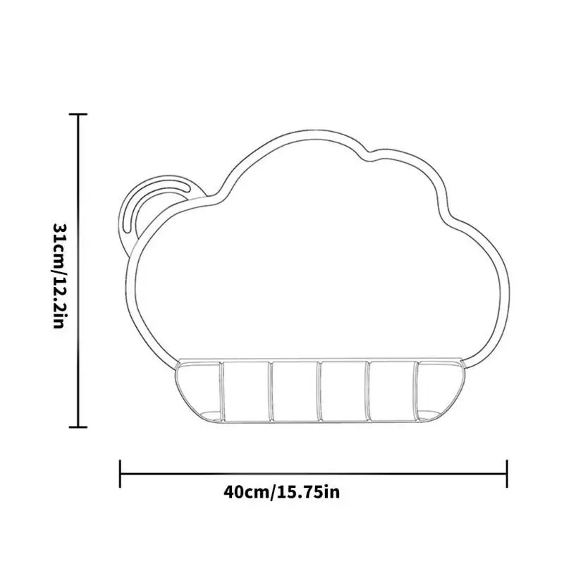 U13F Baby Feeding Plate Kids Placemats with Catching Pocket Travel Dinner Placemat for Toddlers Kid Cloud Tablemat