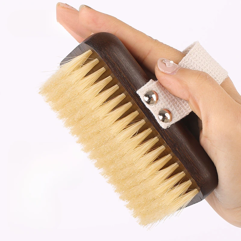 

One-handed operation of bristle bath brush - widened fixed with soft hair body dry brush bath rubbing artifact, exfoliating body brush acid brush fat
