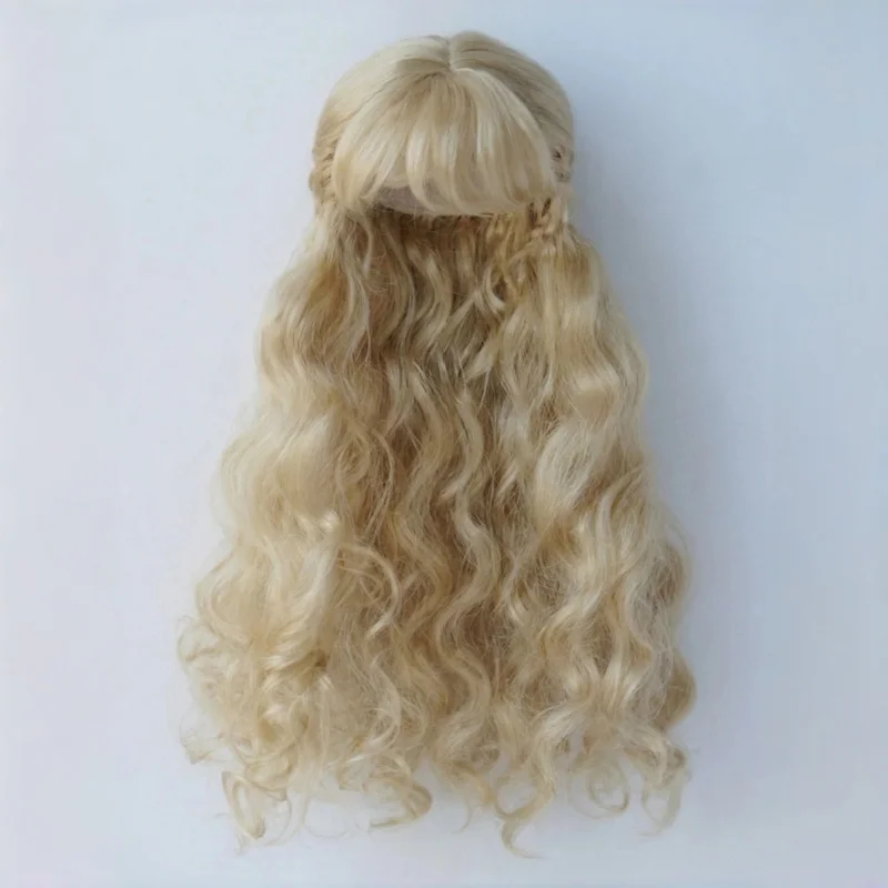JD417  Long  wave Lady Princess  synthetic mohair  BJD wigs 1/8  1/6 1/4 1/3 OB11 YOSD MSD SD DOD BlythesDoll accessories