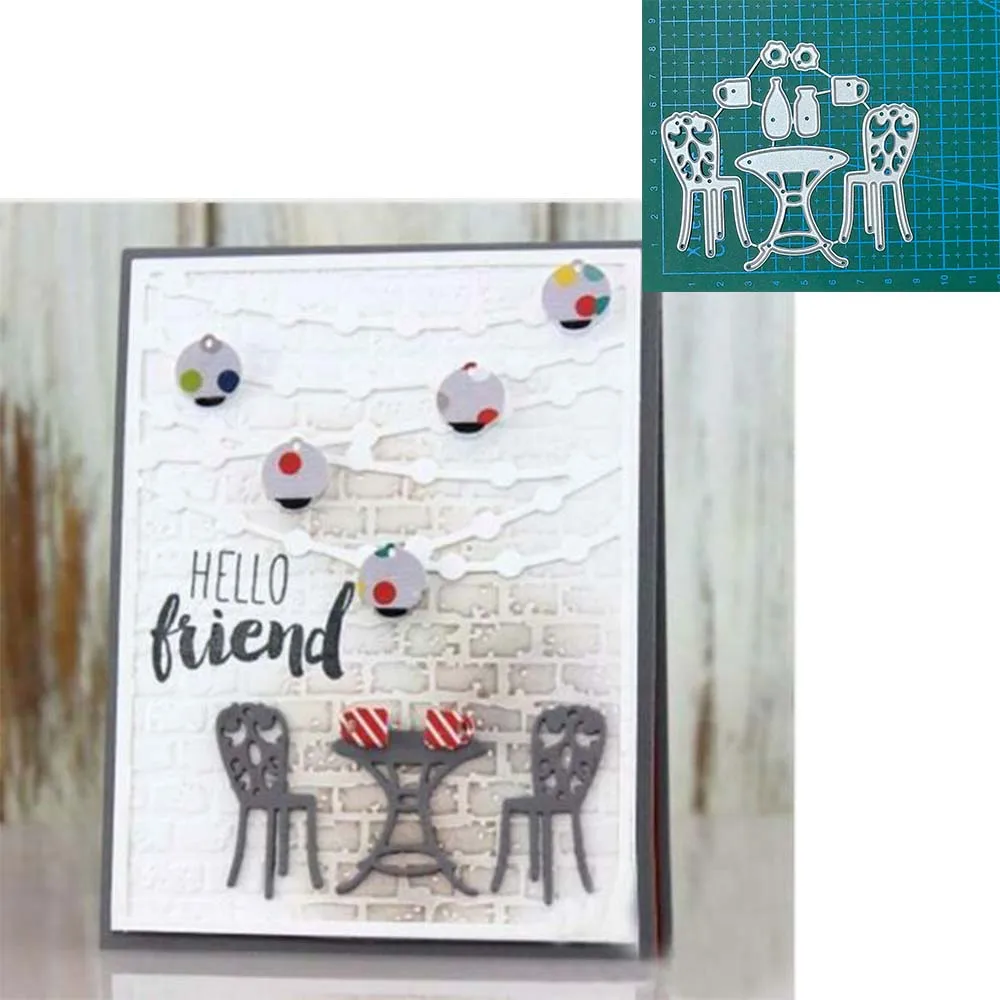 Table chair tower metal cutting dies mold Scrapbooking paper craft knife mould blade punch template Embossing stencils