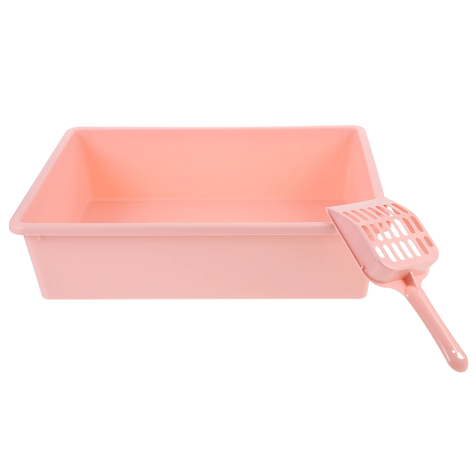 

1 set Cat Kit Small Kitten Pan Toilet Kitten Litter Box Tray Scoop Plastic Durable Cat Litter Box Easy Clean Pet Toilet