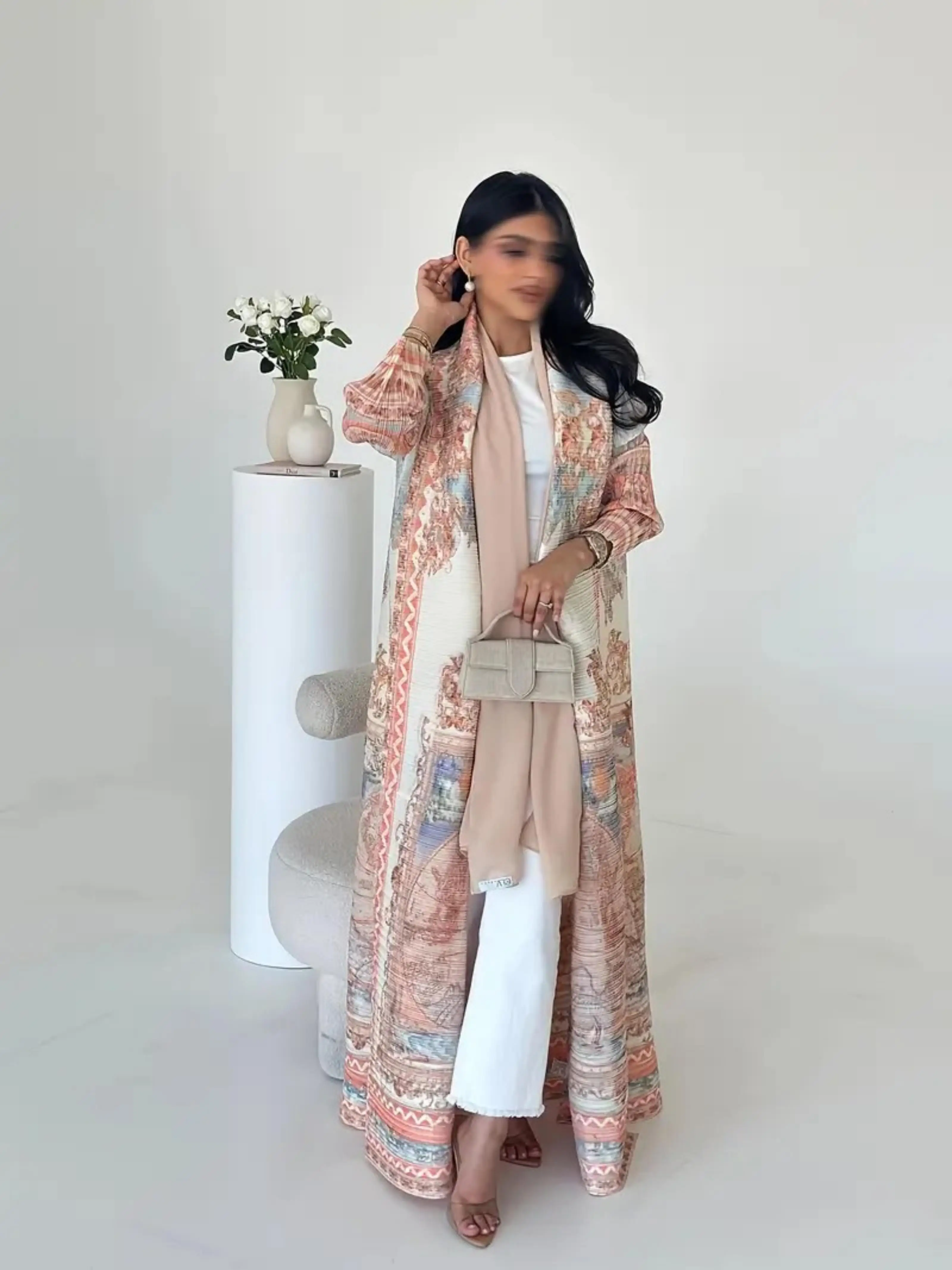 Robe Abaya musulmane du moyen-orient pour femmes, longue couverture adaptée au Festival du Ramadan