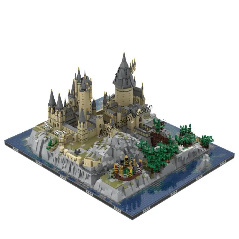 جديد 7587 قطعة فيلم سحري مشهور Moc Micropolis قلعة نموذج بنة لتقوم بها بنفسك الأفكار الإبداعية لعبة طفل هدية عيد الميلاد والكريسماس