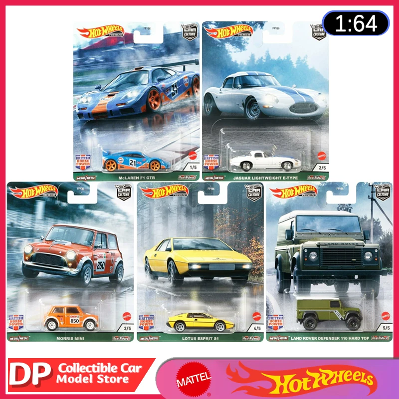 

2021 Hot Wheels Car Culture British Horsepower Premium Set Gulf McLAREN F1 GTR Collectors 1:64 Diecast Cars New Unopened