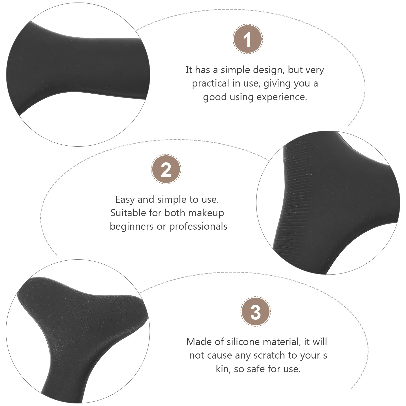 

6Pcs Eyebrow Grooming Brush Silicone Brow Comb for Shaping Brows Smooth Application Safe on Skin All Ages Eyebrow Brush