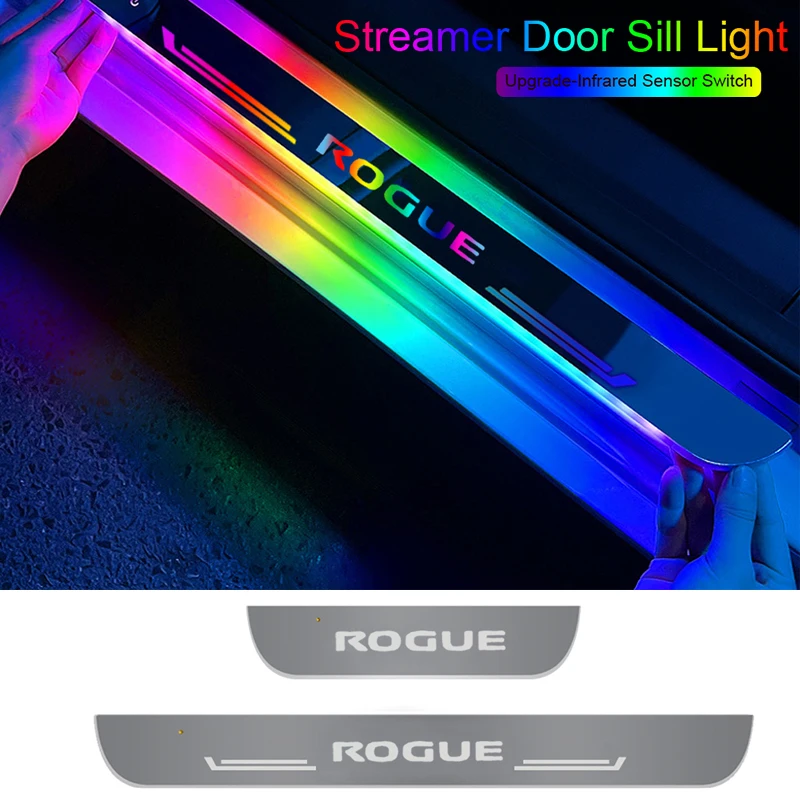 Projector Lamp for Nissan Rogue Car Front Rear Door Threshold Atmosphere Streamer Entry Pedal USB Charging Decorate Accessories