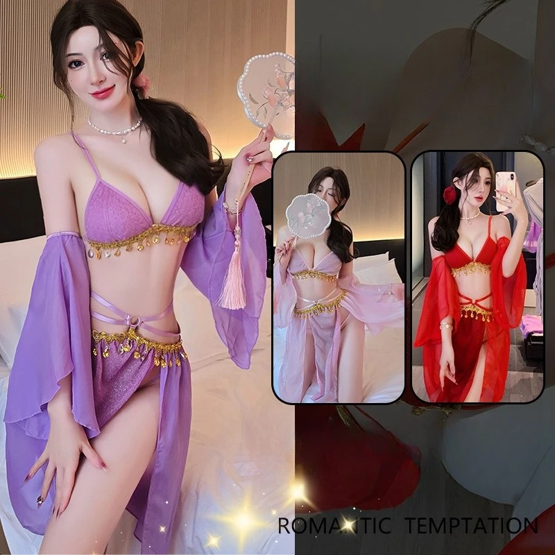 

Exotic Princess Lingerie Set - Vintage Sexy Underwear with Ethereal Skirt, Pure Desire Fairycore Corset & Garter Belt