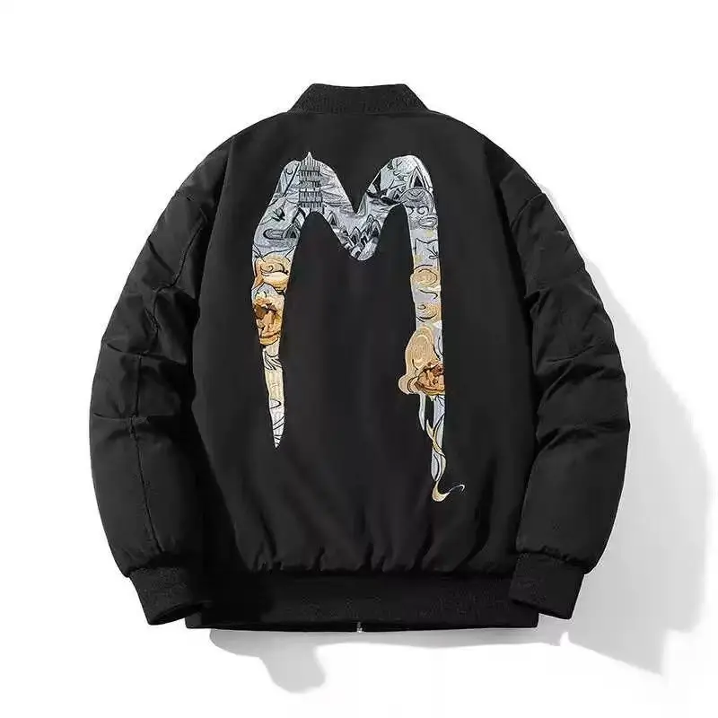 

2025 New Sle Men's Baseball Jaet Couple's Light Windproof Pilot Jaet American Trendy Outerwear Stand Fit Printed