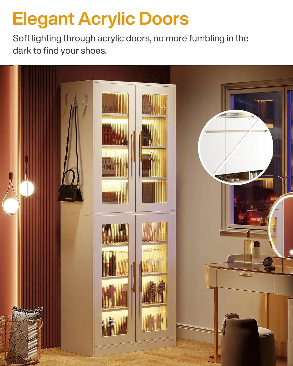 LED Shoe Storage Cabinet 11