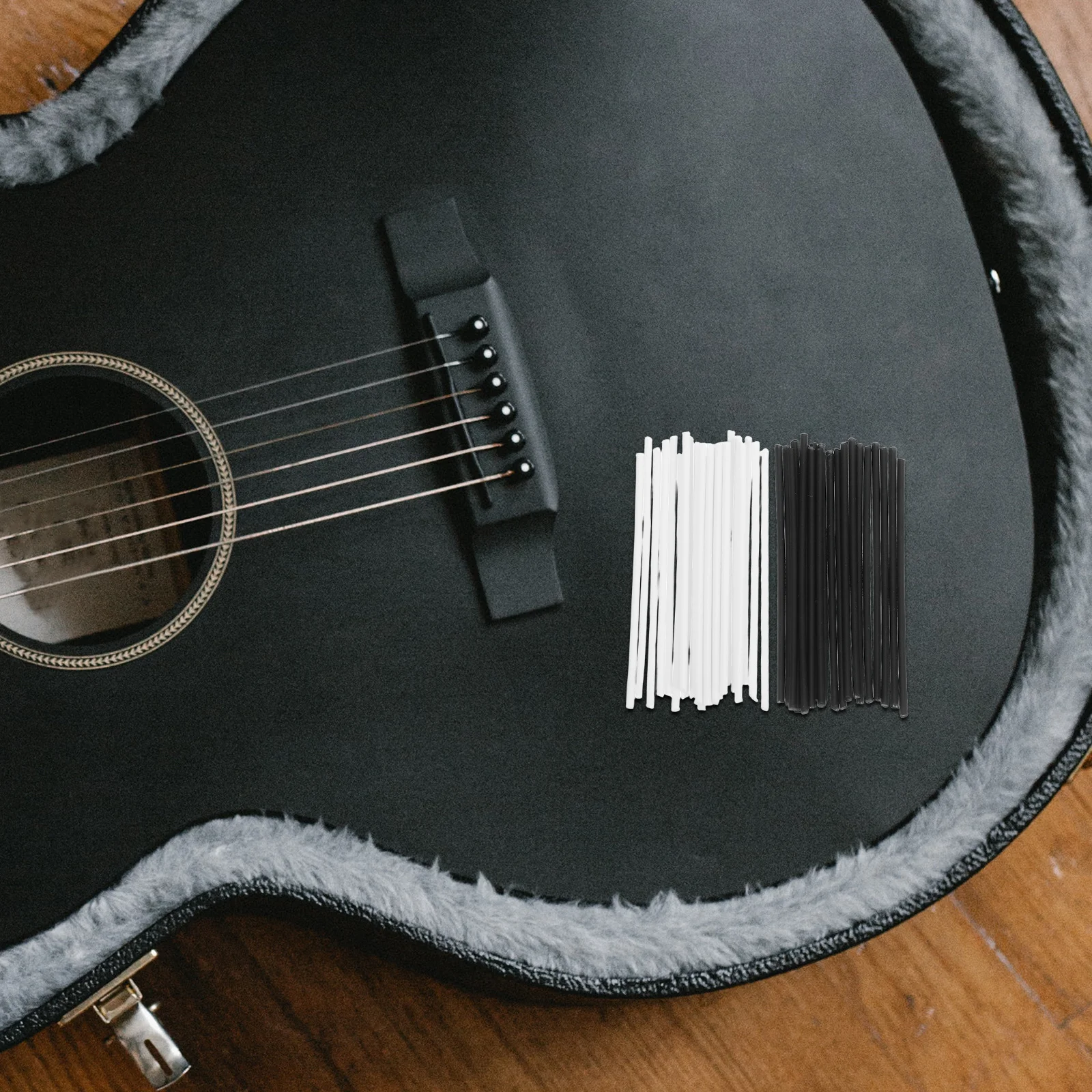 

40Pcs Guitar Side Dot Markers Fingerboard 15mm Black White Neck Inlays Acoustic Electric Guitar Playing Learning Accessories Kit