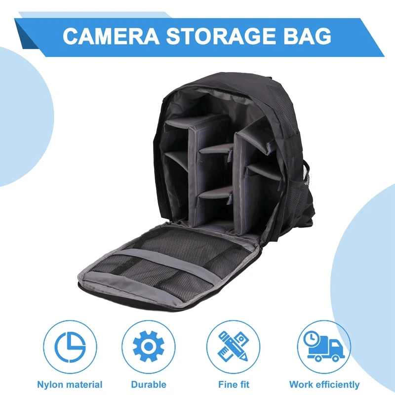 New Waterproof Camera Bag Multi-Functional Camera Backpack Removable Liners For Camera Outdoor Travel Use