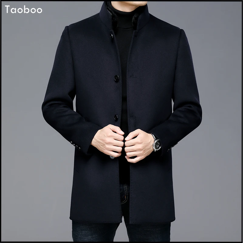 Taoboo High Quality Business Casual Men's coat 2022 Lapel Winter Men's jacket Solid Classic Fashion Male Down jacket Windbreaker