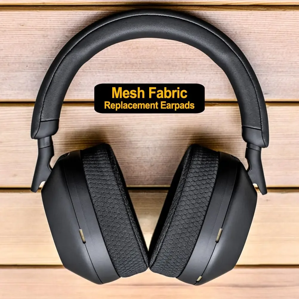 Atmungsaktive Ersatz-Ohrpolster aus Mesh, geeignet für Sony WH-1000XM5 Kopfhörer mit geräuschisolierendem Memory-Schaum, Ersatzteile – Detail 5