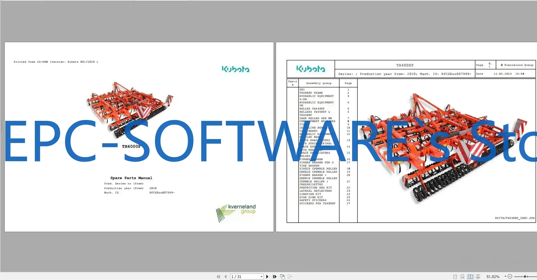 

EPC-SOFTWARE Kubota Agricultural 17,4 ГБ PDF Инструкция по запасных часам