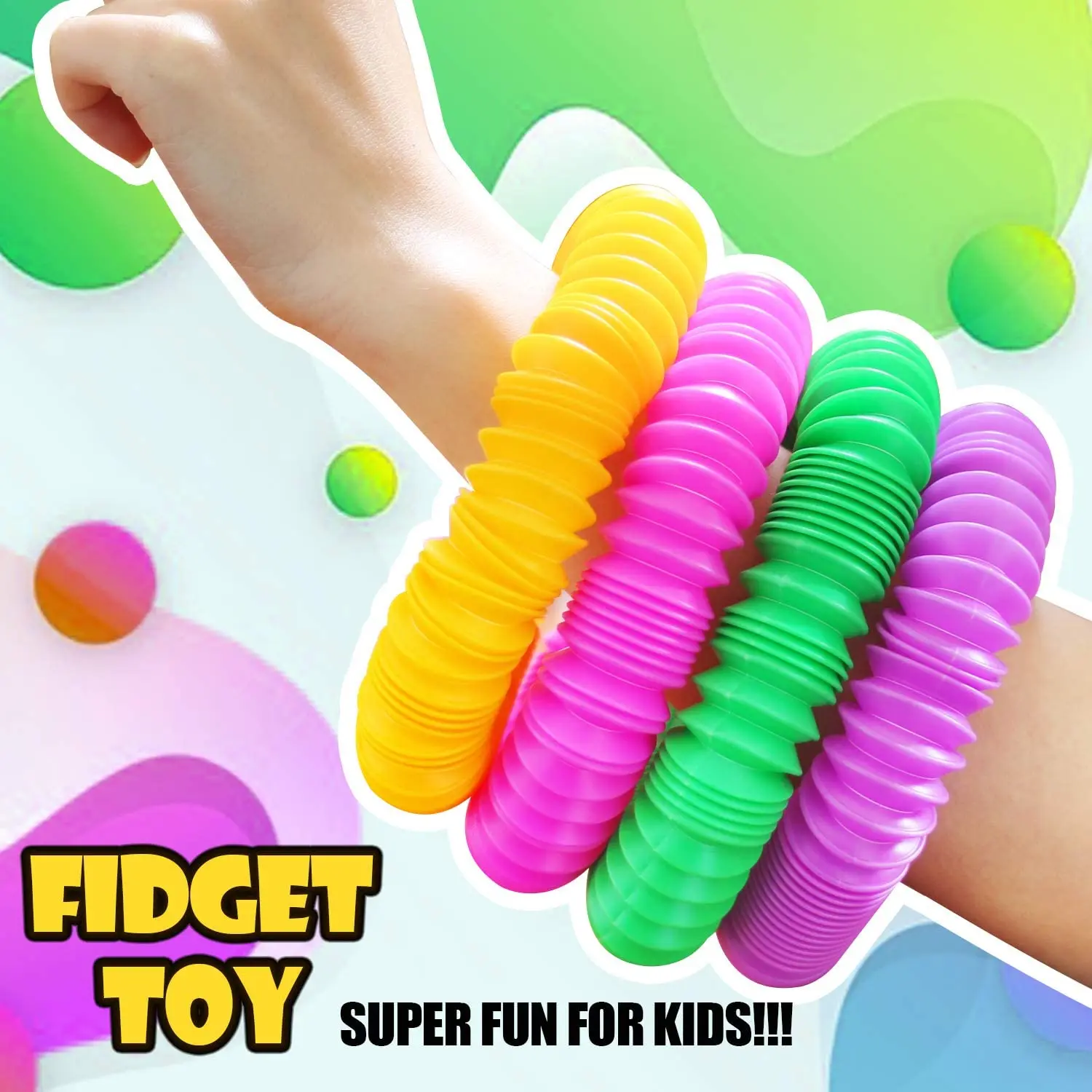 8 Pack Mini Tube Sensory Fidget Toy Colorful Heavy-Duty  for Construction Building Educational Toys for Stress Autism ADHD view 6
