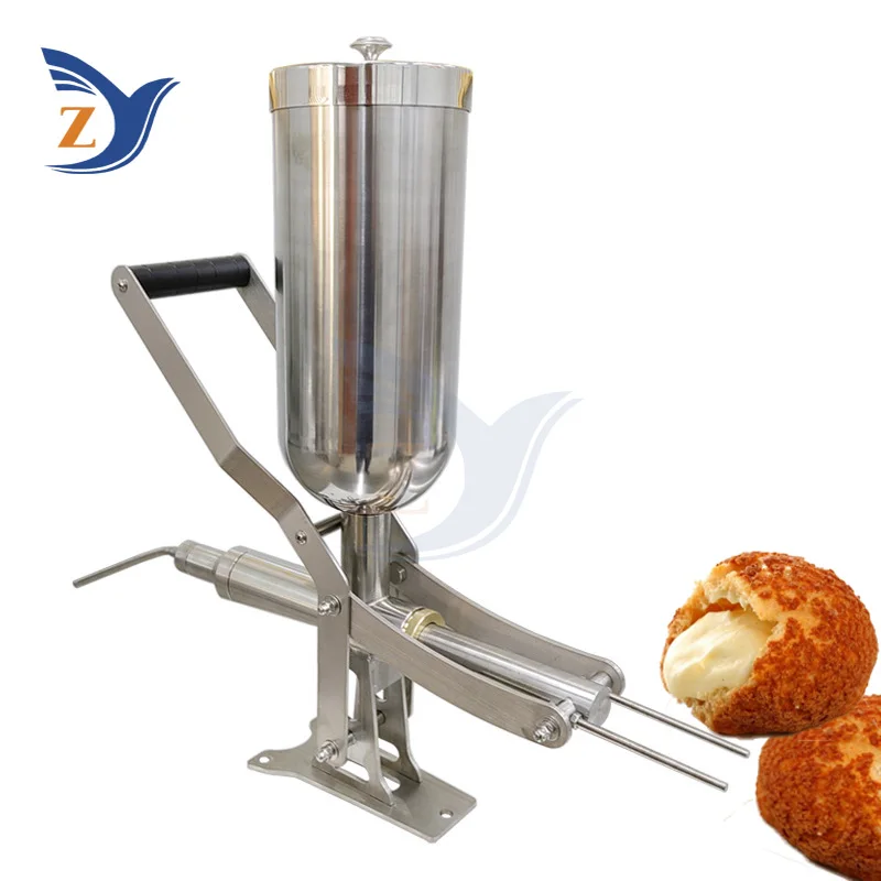 Filling Machine Puff Bread Biscuit Core Cream Fruit Chocolate Equipment Manual Cake Commercial Desktop All Stainless Steel Jam