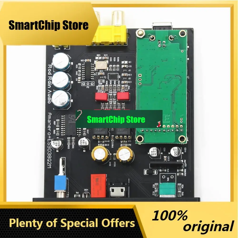 Звуковая карта SmCpNvarcher Es9038, плата USB-декодера, совместимая с DAC DSD, Amanero Xmos+cpld