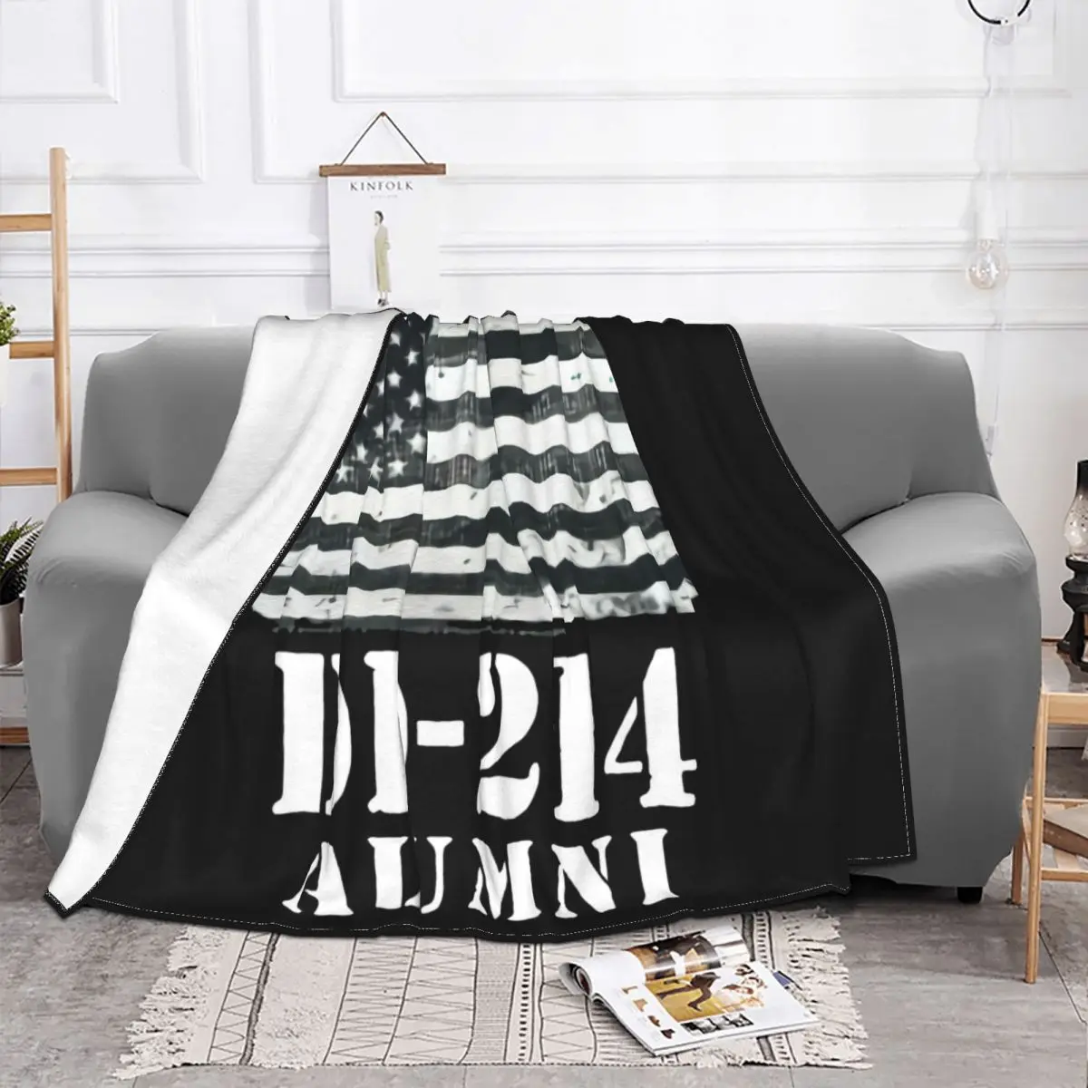 Dd 214 Alumni Funny Birthday Cotton Vintage Gift For Men Women Gift Cool Punk Rap Leisure Promotion Throw Blanket