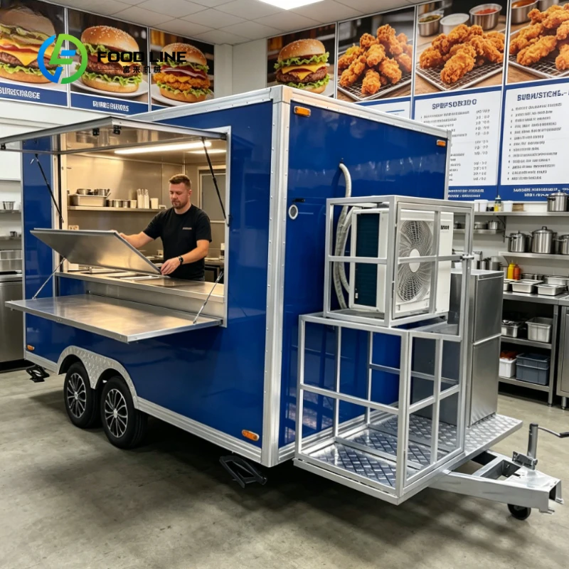 Commercial Street Food Vending Car Customized Multifunctional Mobile Dining Trailer Snack Truck for Business Startup Portable