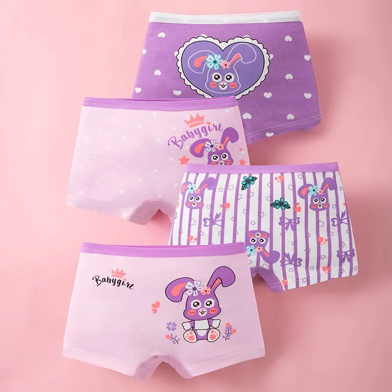 4pcs/Bag 1-12Y New Girl Underwear Elsa Mermaid Cartoon Girls Boxers Children Knickers Underpants Kids Panties Panty Briefs