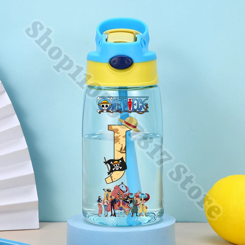 Children Portable Cute Juice Container Anime One Piece Plastic Water Bottle for Boy Kids Plastic Cold Drink Cup with Straw Gifts view 5