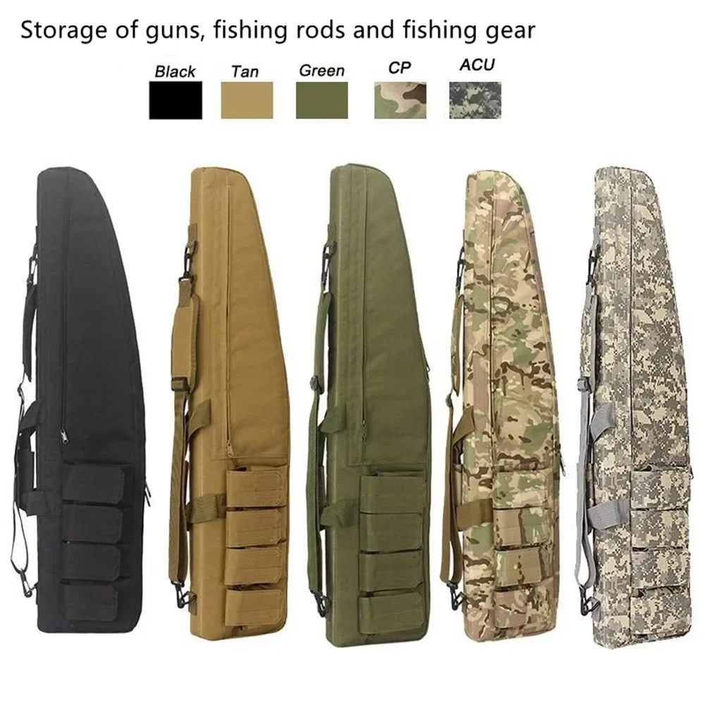 Outdoor Fan Shoulder Messenger Bag Gun Fishing Rod Gear Safe Storage Travel Handbag Waterproof Camouflage Tactical BggageCase