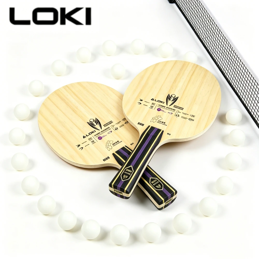 Orignal LOKI Kirin K3 Table Tennis Blade Professional 5 Wood 2 Carbon Ping Pong Paddle Rapid Attack Style Ping Pong Racket OFF+