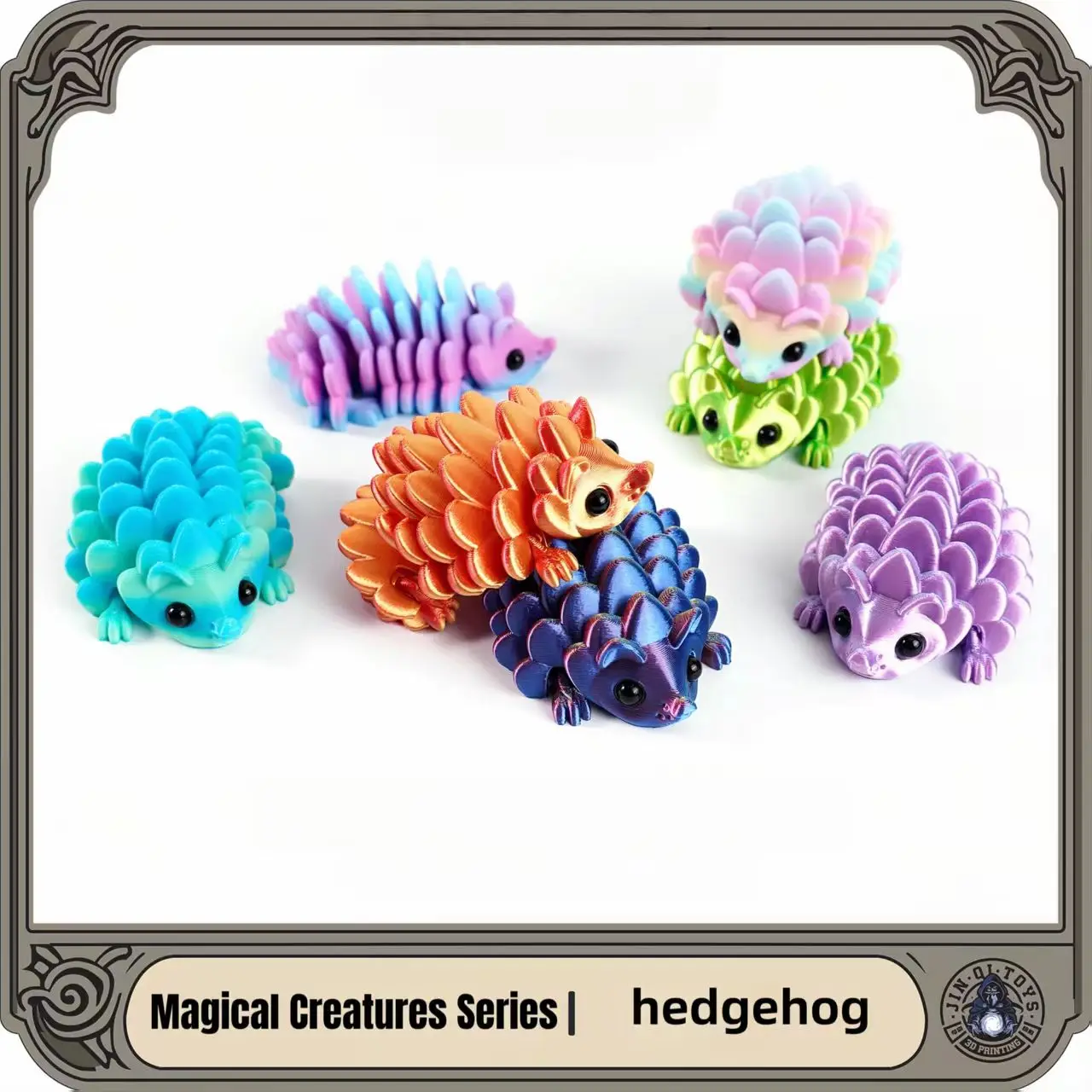 3D Printed Hedgehog Figurine, Multifunctional Home Indoor desktop Decoration, Collectible Hinged Landscape Decoration, Gift