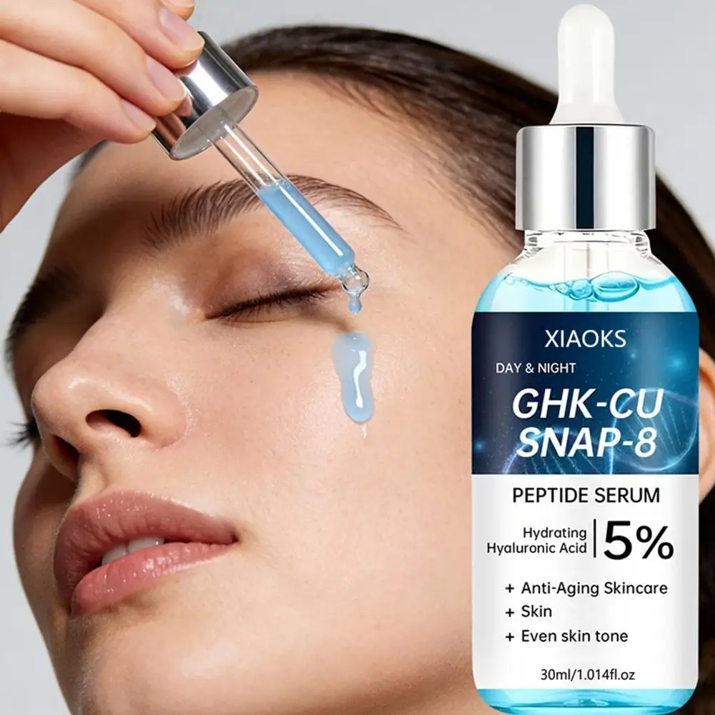 GHK-CU SNAP 8 Copper Peptide Serum Facial Moisturizer Firming and Moisturizing Tightening Lifting Even Skin Tone for Day & Night
