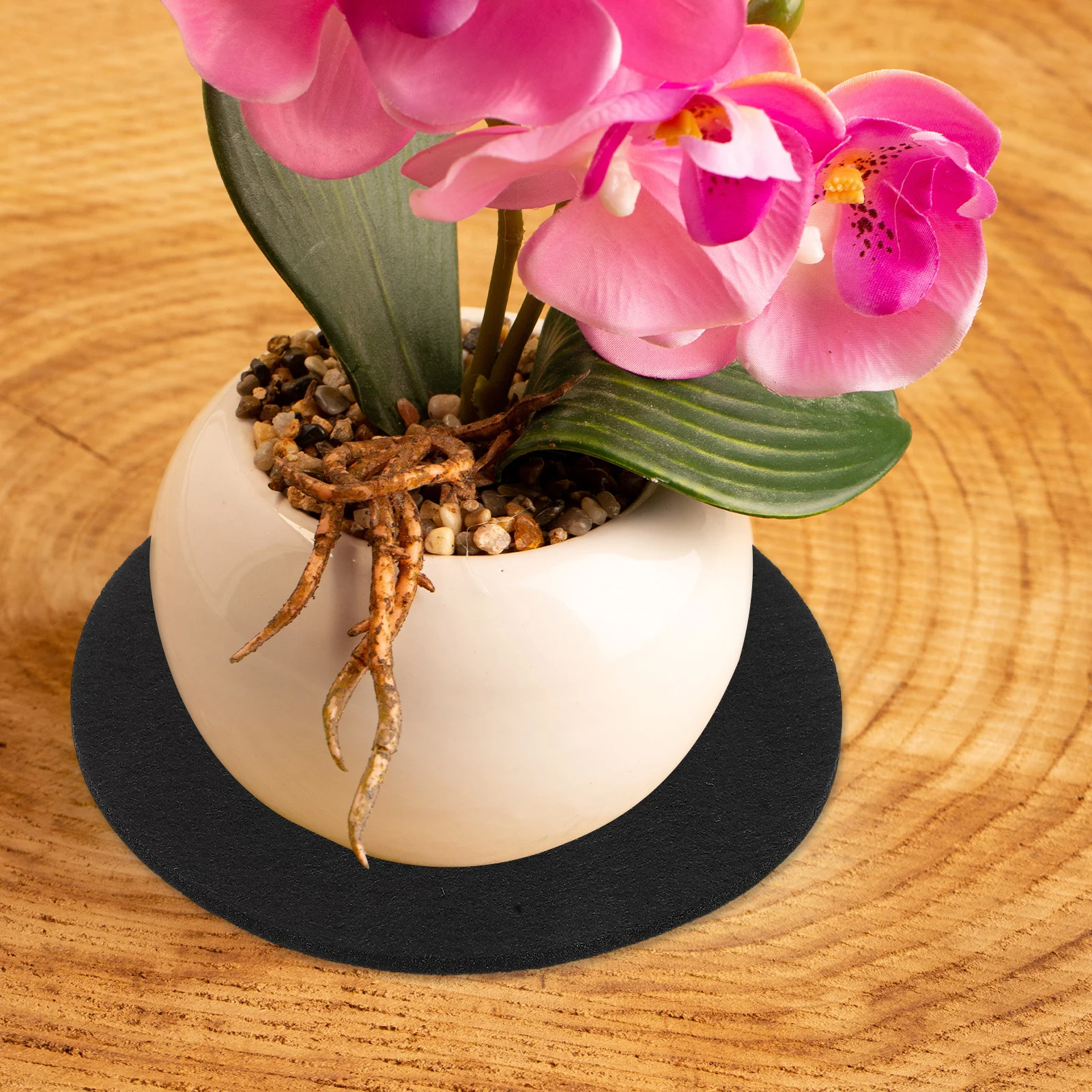 

6Pcs Felt Coasters Double-Sided Absorbent Pads for Drinks Flower Pots Round Table Floor Mats Indoor Outdoor Use Pot Protectors