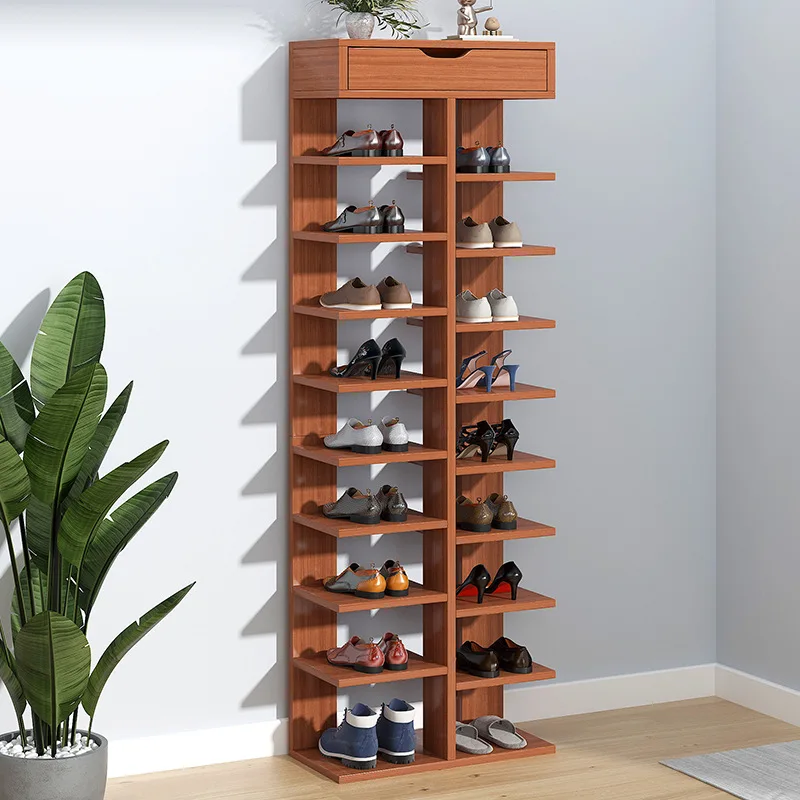 

Door shoe rack Household e****mical dust-proof shoe cabinet Multi-layer space-saving door shoe rack Large capacity rack