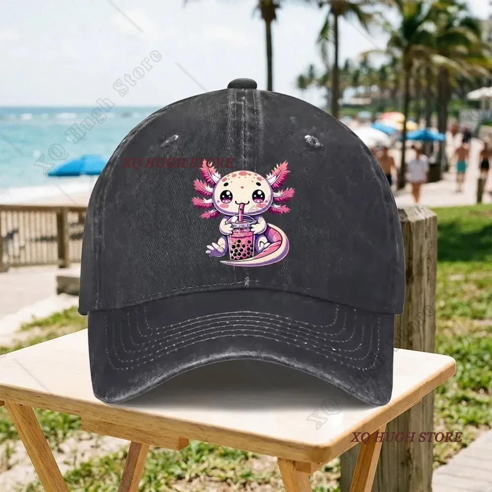 Adorable Salamander Bubble Tea Cap Cowboy Sun Hats Hip Hop Mens Snapback Cap